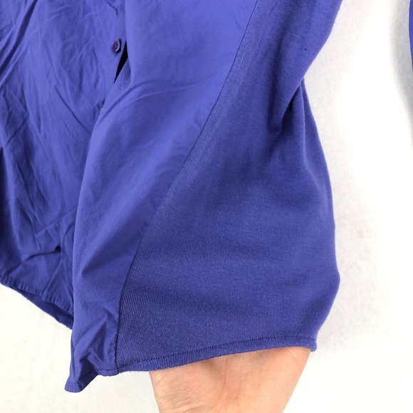 Lucy Women's Size Large Purple Long Sleeve Button Down Shirt Collared - Picture 4 of 10